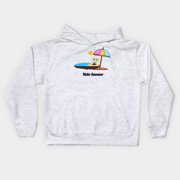 Summer Vibe Kids Hoodie by B&C Fashion